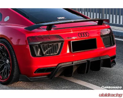 Carbonado Carbon Fiber GT Style Trunk Wing for Audi R8 2016-2023, Part No CF8358GT-W - CF8358GT-W