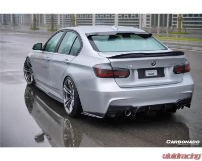 Carbonado CFRP GV Style Rear Lip w/ Caps BMW 3 Series 2011-2019 - CF8467GV-RL-SET
