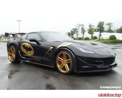 Carbonado FGCF PD Style Wide Body Rear Flares & Side Skirts Chevrolet Corvette 2013-2019 - FGCF8993PD-RFF FGCF8993PD-SS