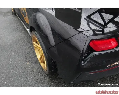 Carbonado FGCF PD Style Wide Body Rear Flares & Side Skirts Chevrolet Corvette 2013-2019 - FGCF8993PD-RFF FGCF8993PD-SS