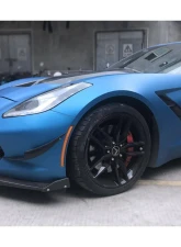 Carbonado Carbon Fiber Front Lip w/ Caps for Chevrolet Corvette C7/Z51/Z06 2013-2019                                     - CF8994Z060EM2-CRD-SET - Image 11