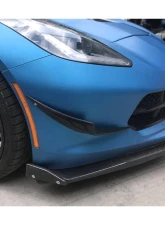 Carbonado Carbon Fiber Front Lip w/ Caps for Chevrolet Corvette C7/Z51/Z06 2013-2019                                     - CF8994Z060EM2-CRD-SET - Image 6