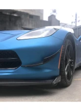 Carbonado Carbon Fiber Front Lip w/ Caps for Chevrolet Corvette C7/Z51/Z06 2013-2019                                     - CF8994Z060EM2-CRD-SET - Image 7