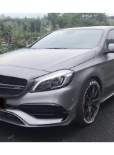 Carbonado CFRP BKSS Style Front Bumper Canards Mercedes-Benz A-Class 2016-2018                                     - CF9110BKSS-FBCRD - Image 11