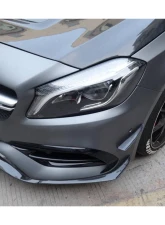 Carbonado CFRP BKSS Style Front Bumper Canards Mercedes-Benz A-Class 2016-2018                                     - CF9110BKSS-FBCRD - Image 8