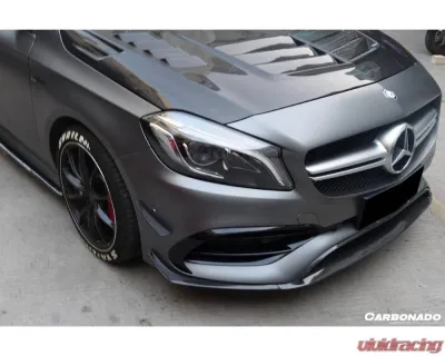 Carbonado CFRP BKSS Style Front Bumper Canards Mercedes-Benz A-Class 2016-2018 - CF9110BKSS-FBCRD