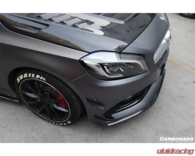 Carbonado CFRP BKSS Style Front Bumper Canards Mercedes-Benz A-Class 2016-2018 - CF9110BKSS-FBCRD