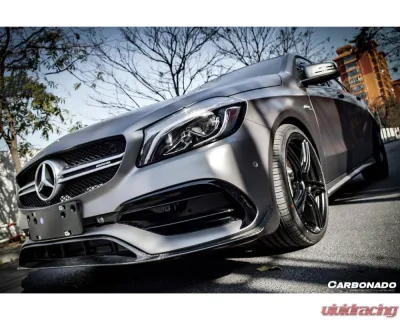 Mercedes-Benz A-Class 2016-2018 CFRP BKSS Style Carbon Fiber Front Lip CF9110BKSS-FL - CF9110BKSS-FL