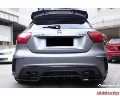 Carbonado FGCF BKSS Style Rear Bumper Canards Mercedes-Benz A-Class 2016-2018 - FGCF9110BKSS-RBCRD