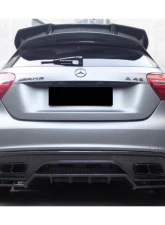 Carbonado FGCF BKSS Style Rear Bumper Canards Mercedes-Benz A-Class 2016-2018                                     - FGCF9110BKSS-RBCRD - Image 8