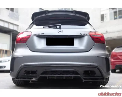 Carbonado FGCF BKSS Style Rear Bumper Canards Mercedes-Benz A-Class 2016-2018 - FGCF9110BKSS-RBCRD