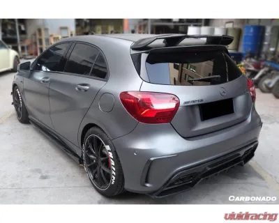 Carbonado FGCF BKSS Style Rear Bumper Canards Mercedes-Benz A-Class 2016-2018 - FGCF9110BKSS-RBCRD