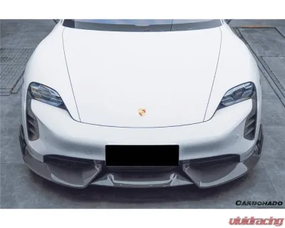 Carbonado Carbon Fiber Front Lip for Porsche Taycan 2019-2023, CFRP CADO Style - CF9331CADO-FL