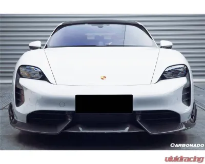 Carbonado Carbon Fiber Front Lip for Porsche Taycan 2019-2023, CFRP CADO Style - CF9331CADO-FL