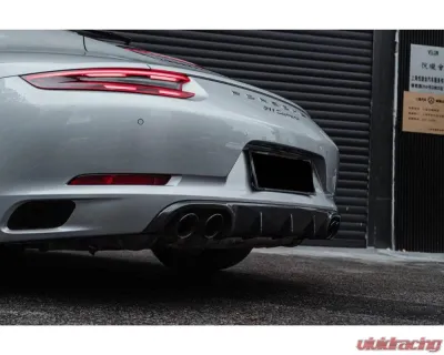 Carbonado CFRP OD Style Quad Rear Lip Porsche 911 991.2 Carrera 2016-2019 - CF991.20DII-QURL