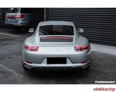 Carbonado CFRP OD Style Quad Rear Lip Porsche 911 991.2 Carrera 2016-2019 - CF991.20DII-QURL