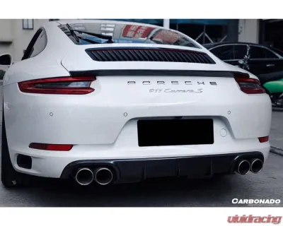 Carbonado CFRP OD Style Quad Rear Lip Porsche 911 991.2 Carrera 2016-2019 - CF991.20DII-QURL