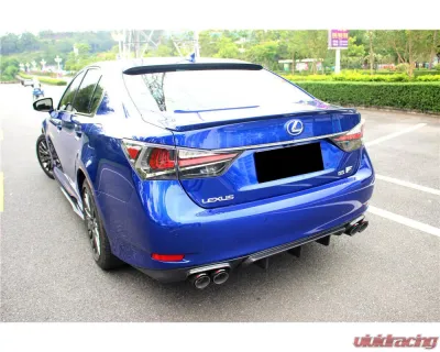 Carbonado FGCF AM Style Rear Lip w/ Exhaust Tips Lexus Lexus GS | GSF 2015-2020 - FGCFGS-OD-AM-RL