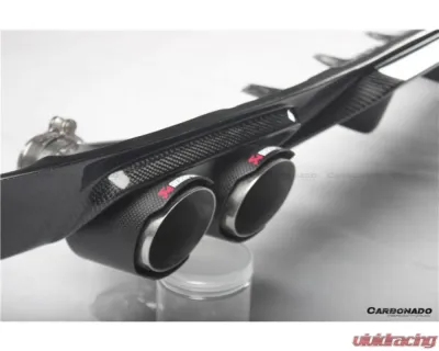 Carbonado FGCF AM Style Rear Lip w/ Exhaust Tips Lexus Lexus GS | GSF 2015-2020 - FGCFGS-OD-AM-RL