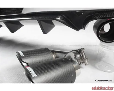 Carbonado FGCF AM Style Rear Lip w/ Exhaust Tips Lexus Lexus GS | GSF 2015-2020 - FGCFGS-OD-AM-RL