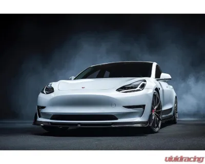 Carbonado Carbon Fiber VRS Style Front Lip for Tesla Model 3 2017-2023, CFRP Material - CFModel3-OD-VRS-FL