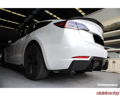 Carbonado CFRP VRS Style Rear Lip Diffuser Tesla Model 3 2017-2023 - CFModel3-OD-VRS-RL