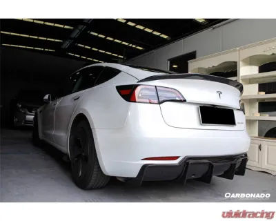 Carbonado CFRP VRS Style Rear Lip Diffuser Tesla Model 3 2017-2023 - CFModel3-OD-VRS-RL