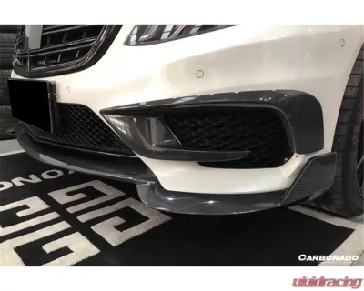 Carbonado Carbon Fiber BRS Style Front Lip for 2014-2017 Mercedes-Benz S63 AMG W222.1 - CFOD-W222.1BRS-FL