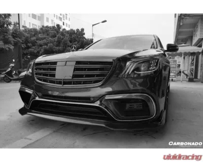 Mercedes-Benz W222.2 S63 AMG 2018-2020 Carbonado CFRP BRS Style Front Lip - CFOD-W222BRS-FL