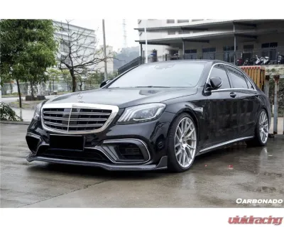 Mercedes-Benz W222.2 S63 AMG 2018-2020 Carbonado CFRP BRS Style Front Lip - CFOD-W222BRS-FL