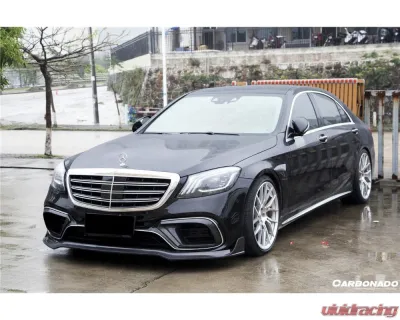 Mercedes-Benz W222.2 S63 AMG 2018-2020 Carbonado CFRP BRS Style Front Lip - CFOD-W222BRS-FL