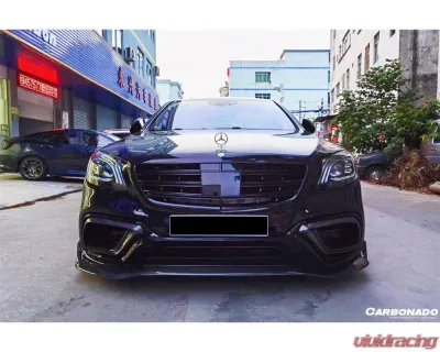 Mercedes-Benz W222.2 S63 AMG 2018-2020 Carbonado CFRP BRS Style Front Lip - CFOD-W222BRS-FL