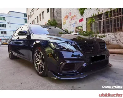 Mercedes-Benz W222.2 S63 AMG 2018-2020 Carbonado CFRP BRS Style Front Lip - CFOD-W222BRS-FL