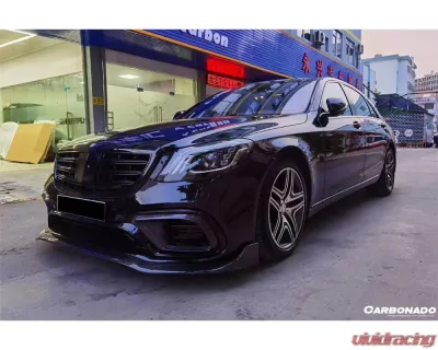 Mercedes-Benz W222.2 S63 AMG 2018-2020 Carbonado CFRP BRS Style Front Lip - CFOD-W222BRS-FL