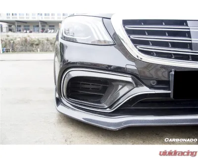 Mercedes-Benz W222.2 S63 AMG 2018-2020 Carbonado CFRP BRS Style Front Lip - CFOD-W222BRS-FL