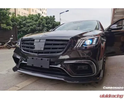 Mercedes-Benz W222.2 S63 AMG 2018-2020 Carbonado CFRP BRS Style Front Lip - CFOD-W222BRS-FL