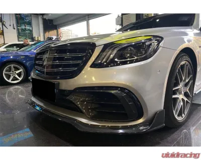 Mercedes-Benz S63 AMG 2017-2020 CFRP MSY Style Carbon Fiber Front Lip W222.2 Sedan - CFOD-W222MSY-FL