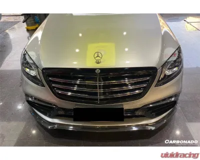 Mercedes-Benz S63 AMG 2017-2020 CFRP MSY Style Carbon Fiber Front Lip W222.2 Sedan - CFOD-W222MSY-FL