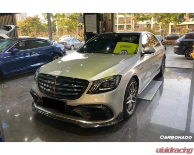 Mercedes-Benz S63 AMG 2017-2020 CFRP MSY Style Carbon Fiber Front Lip W222.2 Sedan - CFOD-W222MSY-FL