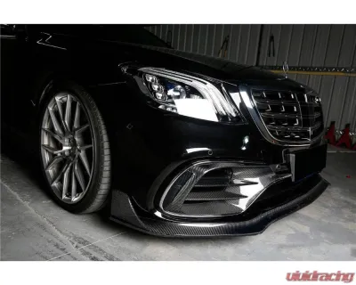 Mercedes-Benz S63 AMG 2017-2020 CFRP MSY Style Carbon Fiber Front Lip W222.2 Sedan - CFOD-W222MSY-FL
