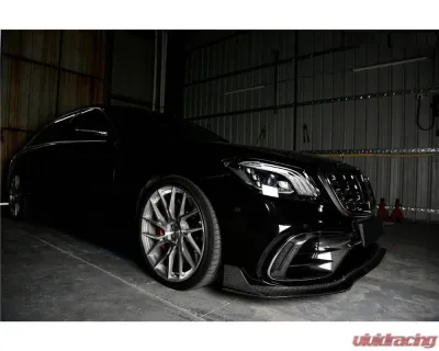 Mercedes-Benz S63 AMG 2017-2020 CFRP MSY Style Carbon Fiber Front Lip W222.2 Sedan - CFOD-W222MSY-FL