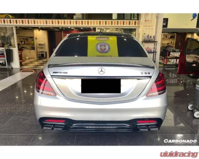 Mercedes-Benz S63 AMG 2014-2020 Carbonado CFRP MSY Style Trunk Spoiler W222 - CFOD-W222MSY-TS