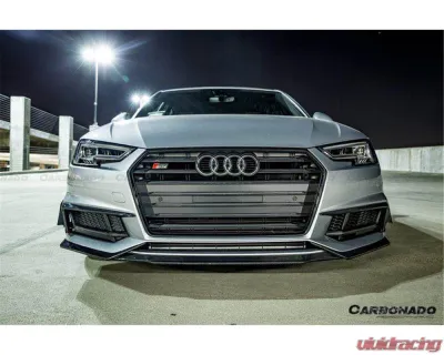 Carbonado Carbon Fiber Front Lip for Audi B9 A4 Sport & S4 2017-2018, MD Style - CFS4-OD-MD-FL