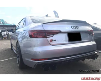 Carbonado CFRP MD Style Rear Lip Diffuser Audi B9 A4 Sport | S4 2017-2018 - CFS4-OD-MD-RL