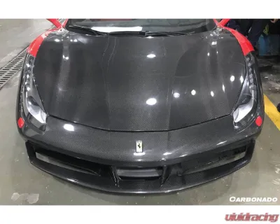 Carbonado 1x1CFRP OE Style Hood Ferrari 488 GTB | Spyder 2015-2020 - 1X1CF9503OE.H