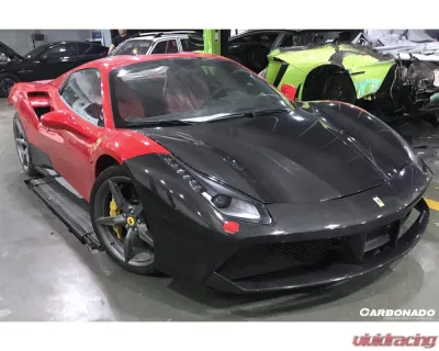 Carbonado 1x1CFRP OE Style Hood Ferrari 488 GTB | Spyder 2015-2020 - 1X1CF9503OE.H