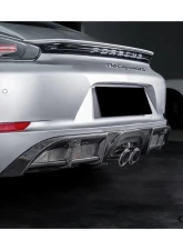 Carbonado DryCF GT4 Style Rear Diffuser Lip Porsche 718 Cayman | Boxster 2017-2023                                     - DRYCF718-KG-GT4-RDML - Image 11