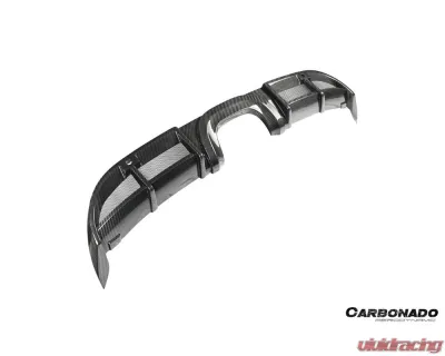 Carbonado DryCF GT4 Style Rear Diffuser Lip Porsche 718 Cayman | Boxster 2017-2023 - DRYCF718-KG-GT4-RDML