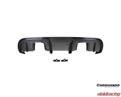 Carbonado DryCF GT4 Style Rear Diffuser Lip Porsche 718 Cayman | Boxster 2017-2023 - DRYCF718-KG-GT4-RD