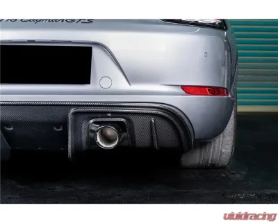 Carbonado DryCF GT4 Style Rear Diffuser Lip Porsche 718 Cayman | Boxster 2017-2023 - DRYCF718-KG-GT4-RD